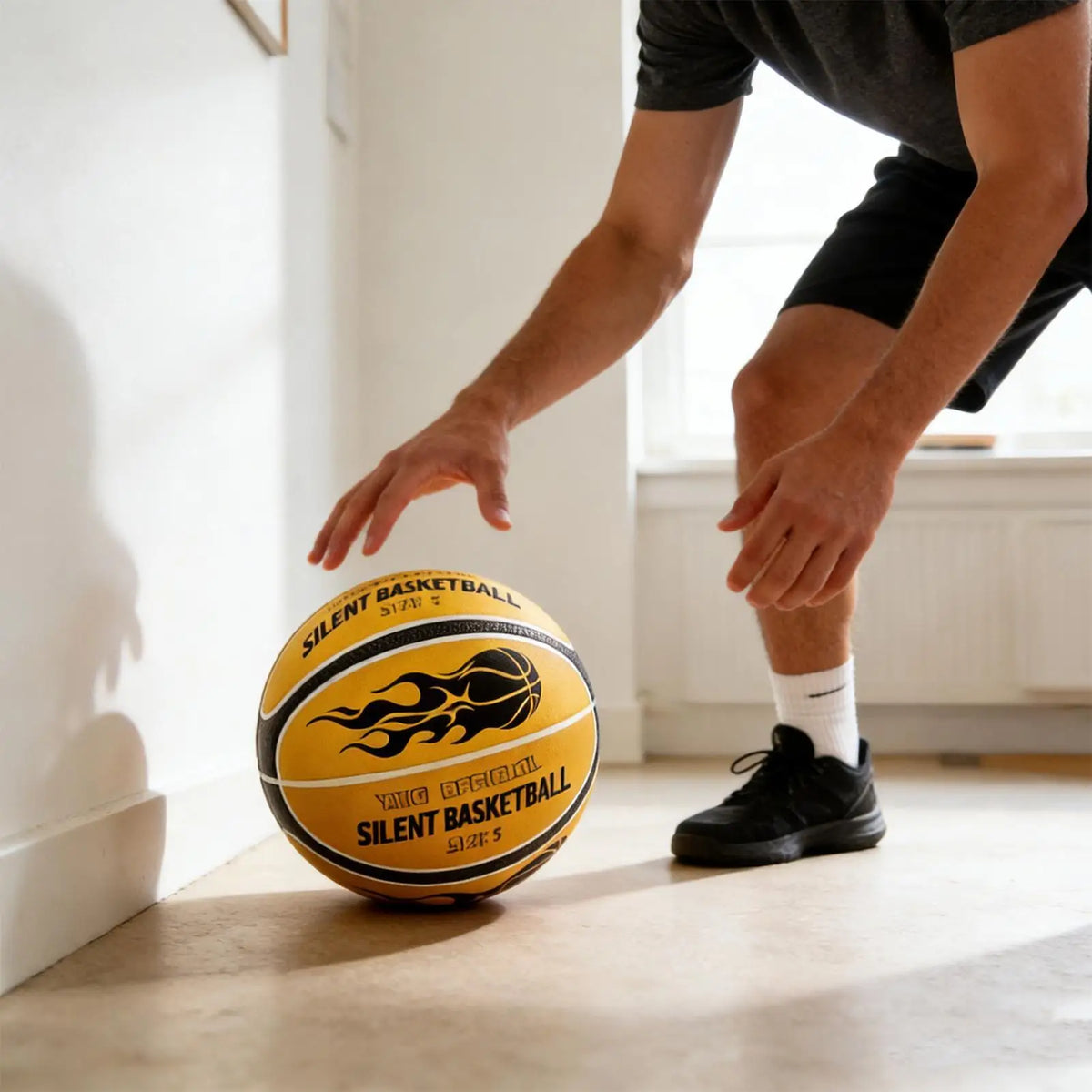 Balón de baloncesto silencioso, fácil de agarrar, de bajo ruido, para entrenamiento, para niños, niñas, adolescentes, para el hogar, dormitorio, deportes