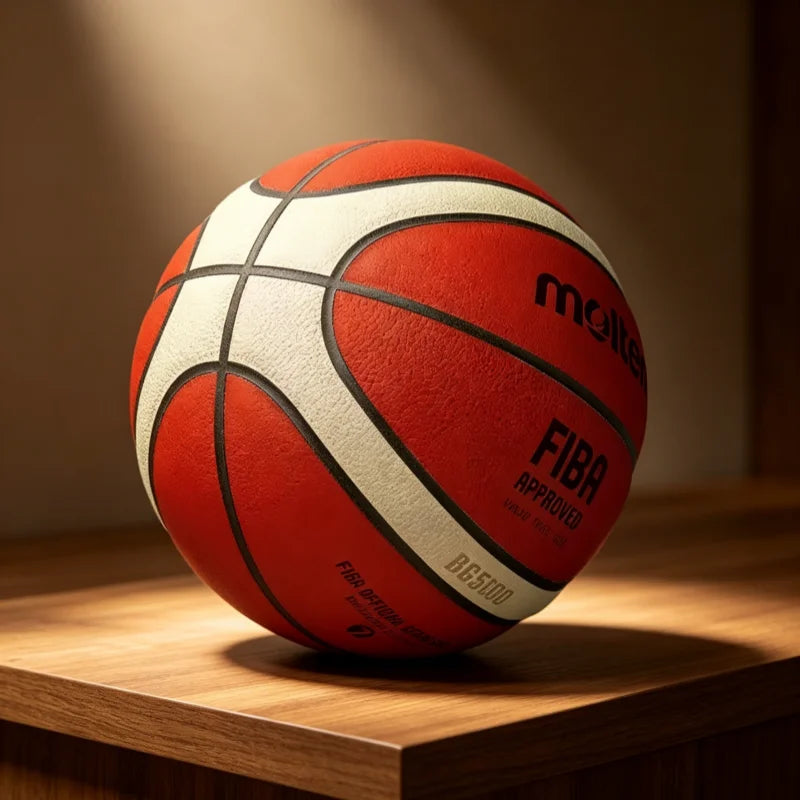 Balón de Baloncesto Molten BG5000 Talla 7/6/5, Balón de Juego Oficialmente Certificado, Cuero FIBA   Baloncesto Profesional