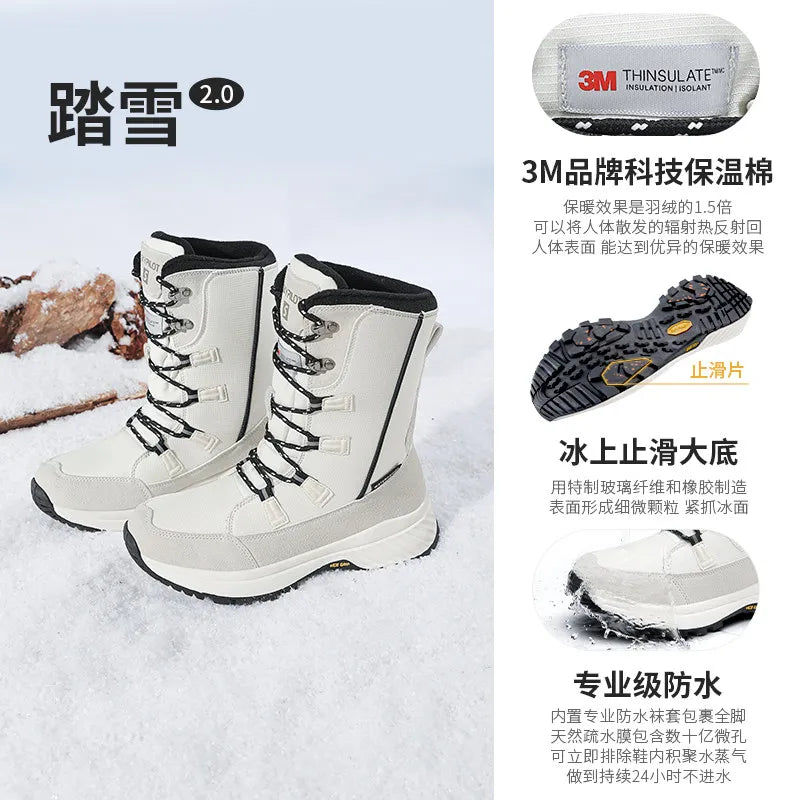 Botas de nieve Skypilot para hombre, zapatillas de senderismo de invierno, zapatillas altas, botas de esquí cálidas e impermeables, zapatillas de trekking para mujer