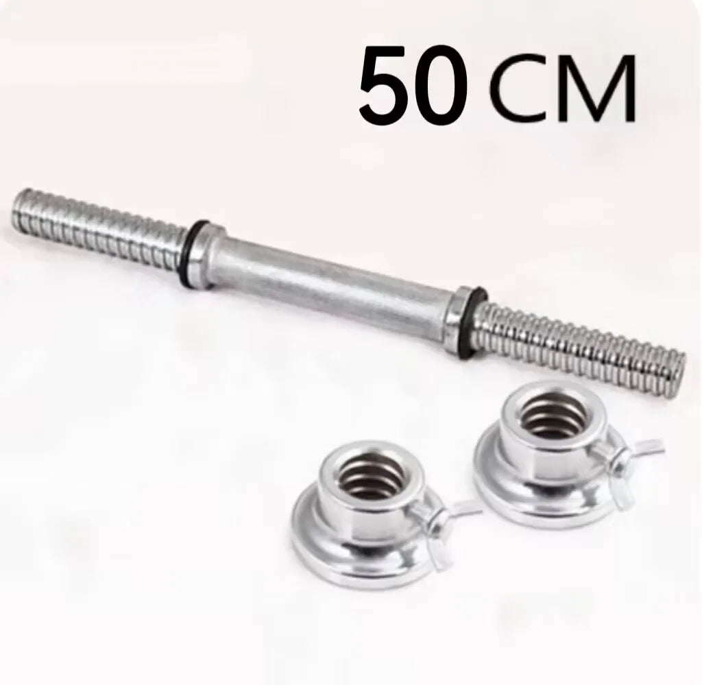 Mancuernas de 30/34/40/45/50cm de longitud para gimnasio en casa, barras con abrazaderas, mangos de mancuernas roscados estándar de 25mm F2105