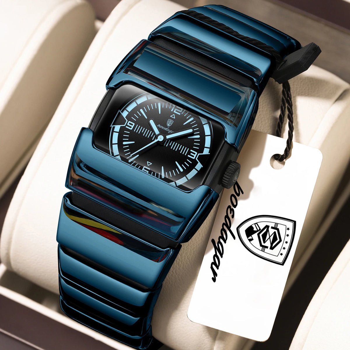 Reloj de pulsera para hombre POEDAGAR de alta calidad, luminoso, resistente al agua, de acero inoxidable, reloj de cuarzo deportivo a la moda para hombre