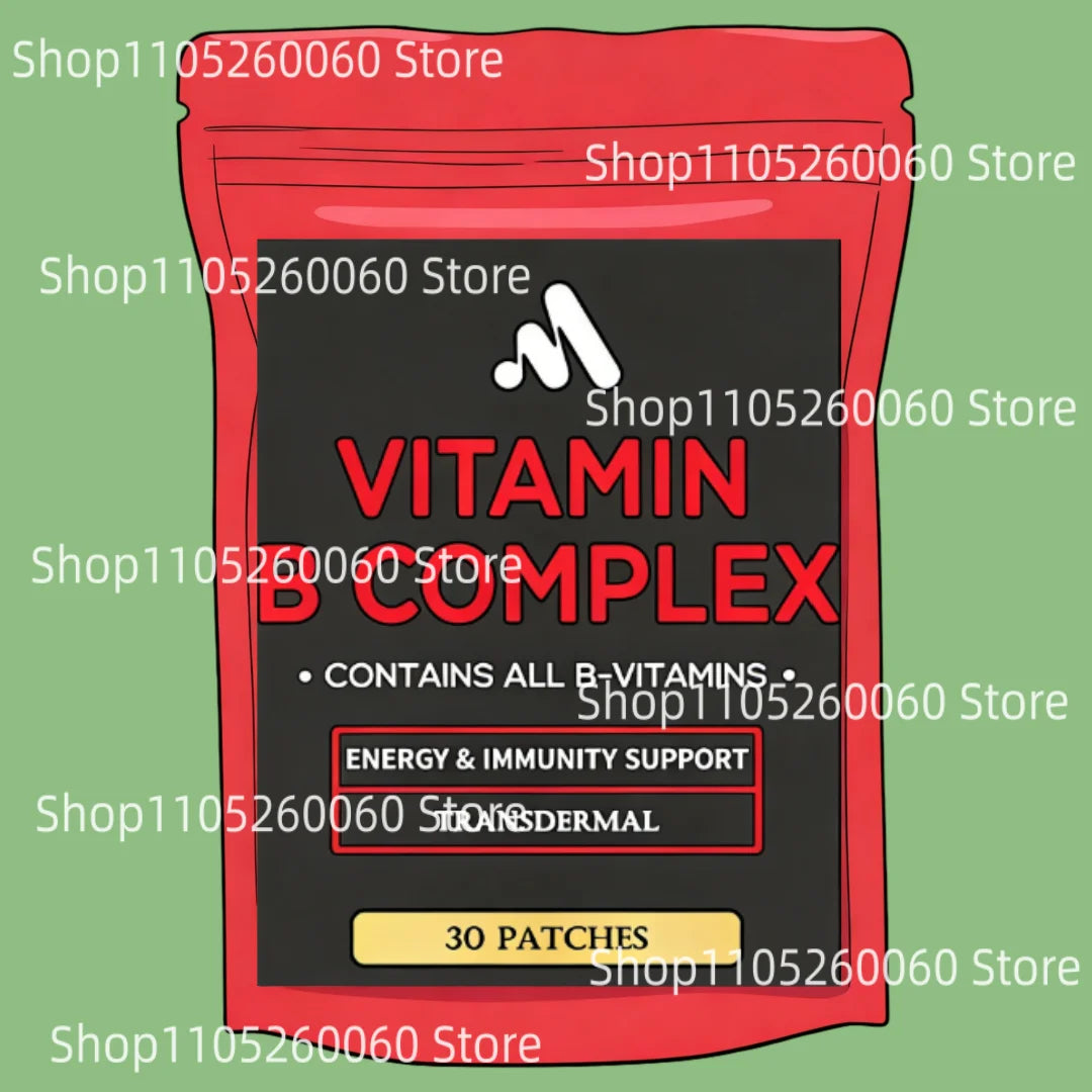 Parches transdermicos complejos de vitamina B para energía, inmunidad y soporte para el estado de ánimo 30 parches