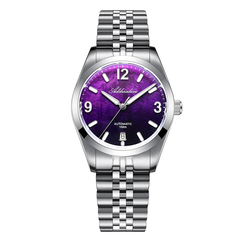 Reloj automático de buceo de lujo para hombre ADDIESDIVE, mecánico, cristal de zafiro, resistente al agua 100M, acero inoxidable, deportivo y elegante AD2547