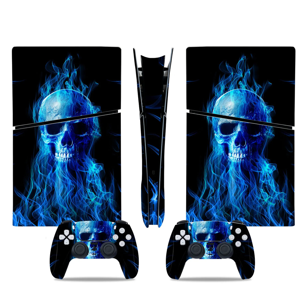 For PS5 Slim Digital Edition Console and 2 Controllers Geometry Design Skin PS5 Slim Digital Sticker Vinyl Wrap Cover Full Set