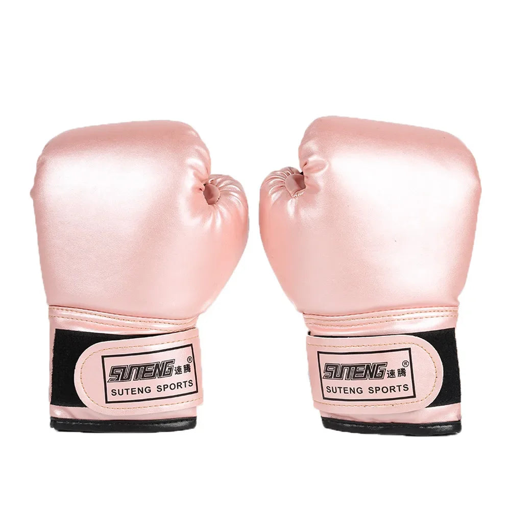 Guantes de boxeo para niños, guantes de combate MMA de cuero PU, saco de boxeo, guantes tailandeses profesionales para entrenamiento infantil, 2 uds.