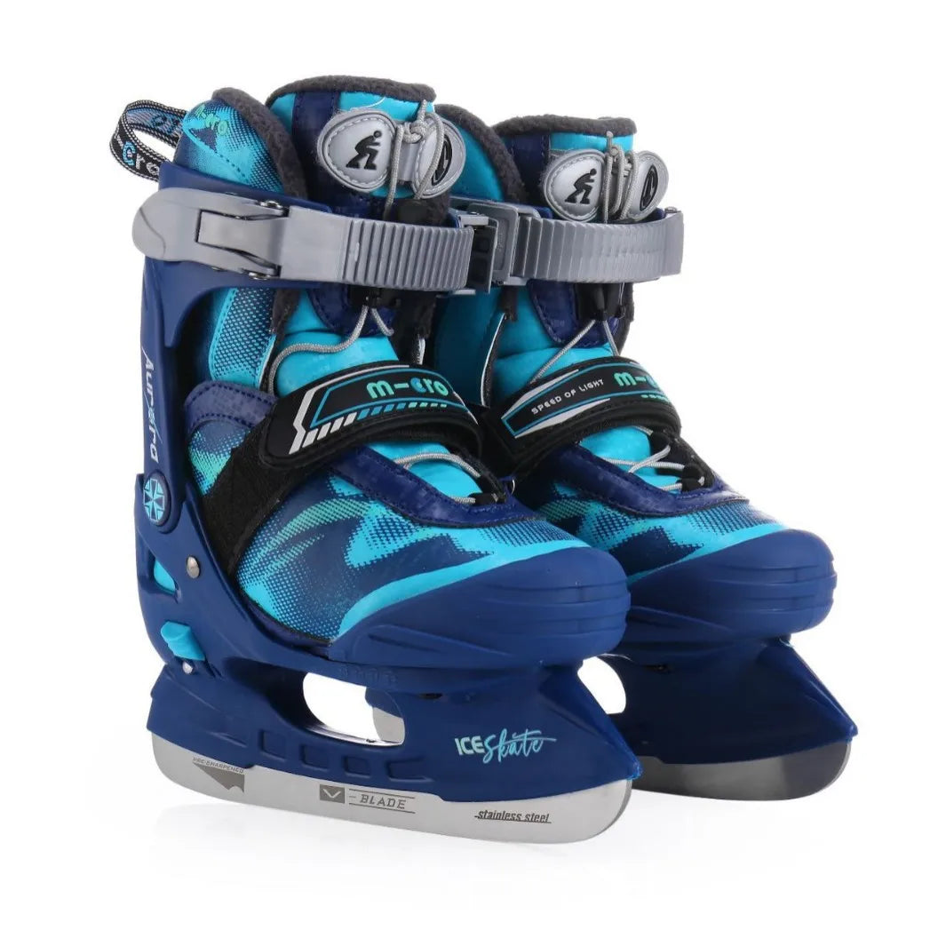 Patines de Hielo con Cuchillas de Acero Inoxidable, Talla Ajustable, Patines de Hielo para Niños, Soporte Seguro, Botas de Patinaje sobre Hielo Cálidas para Principiantes