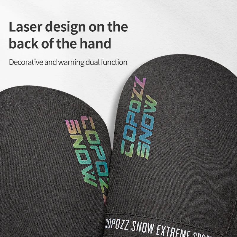 COPOZZ guantes de esquí de invierno impermeables mantener caliente Kevlar Material resistente al desgaste snowboard hombres mujeres guantes térmicos de nieve mitones