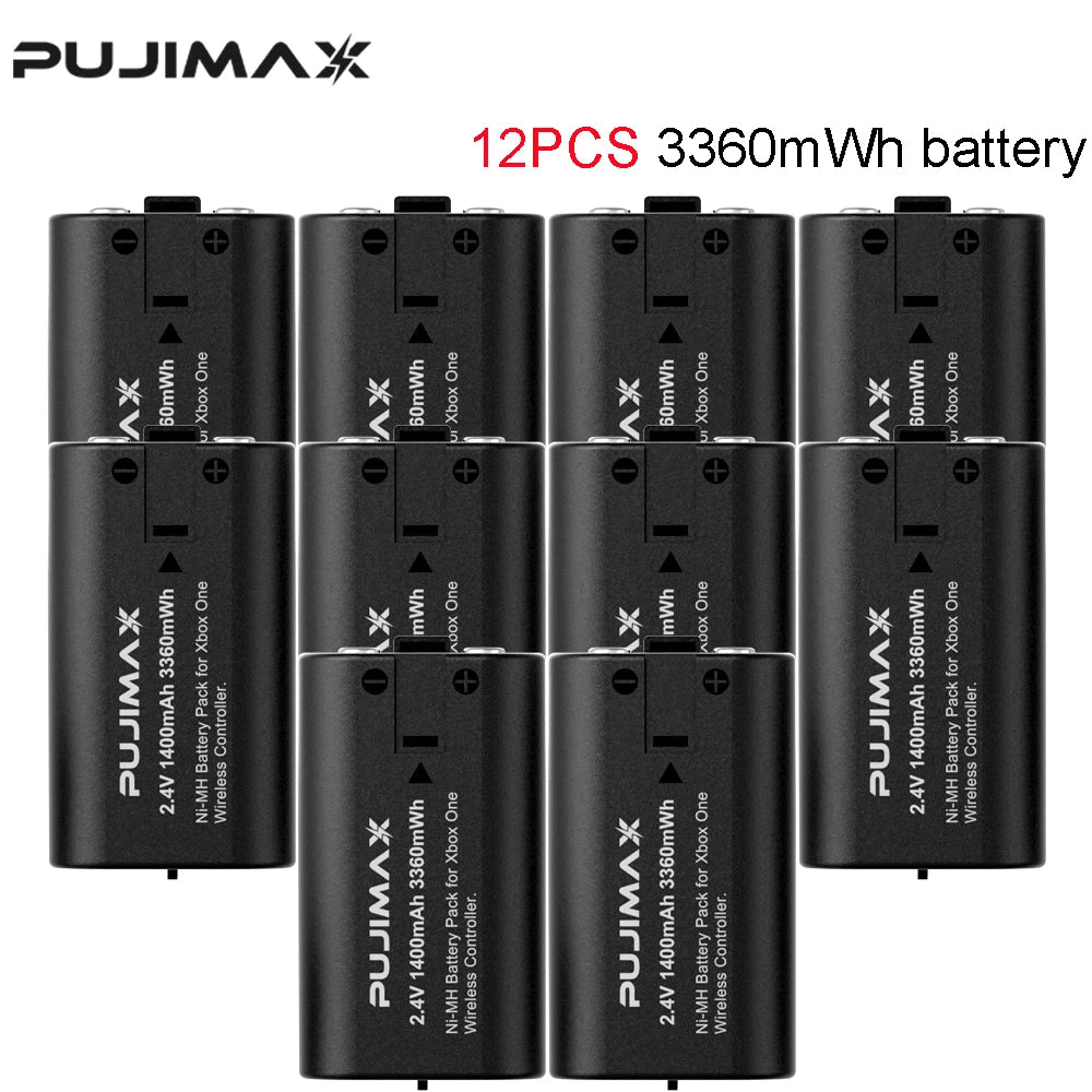 Paquete de baterías recargables PUJIMAX 3360mWh Ni-MH para XBOX Serie S/X y XBOX ONE S/X/Elite con cargador + cable de carga