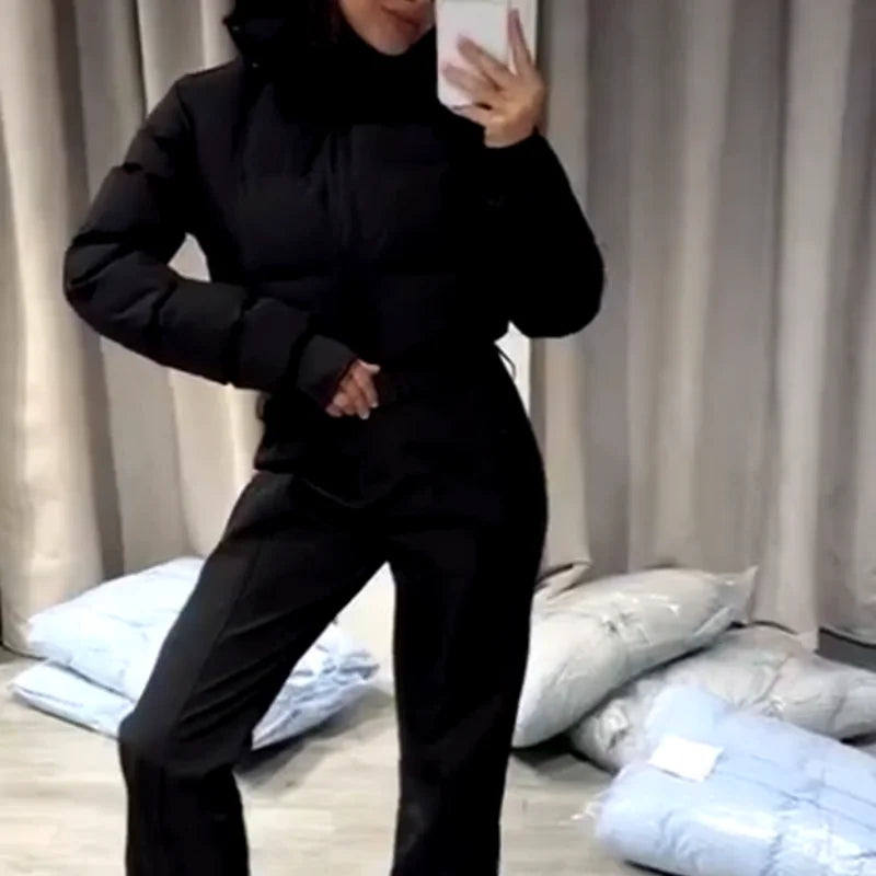 Traje de esquí con capucha y cremallera para mujer, mono de snowboard de una sola pieza, ropa deportiva para mujer, estilo casual, moda urbana, otoño e invierno, novedad.