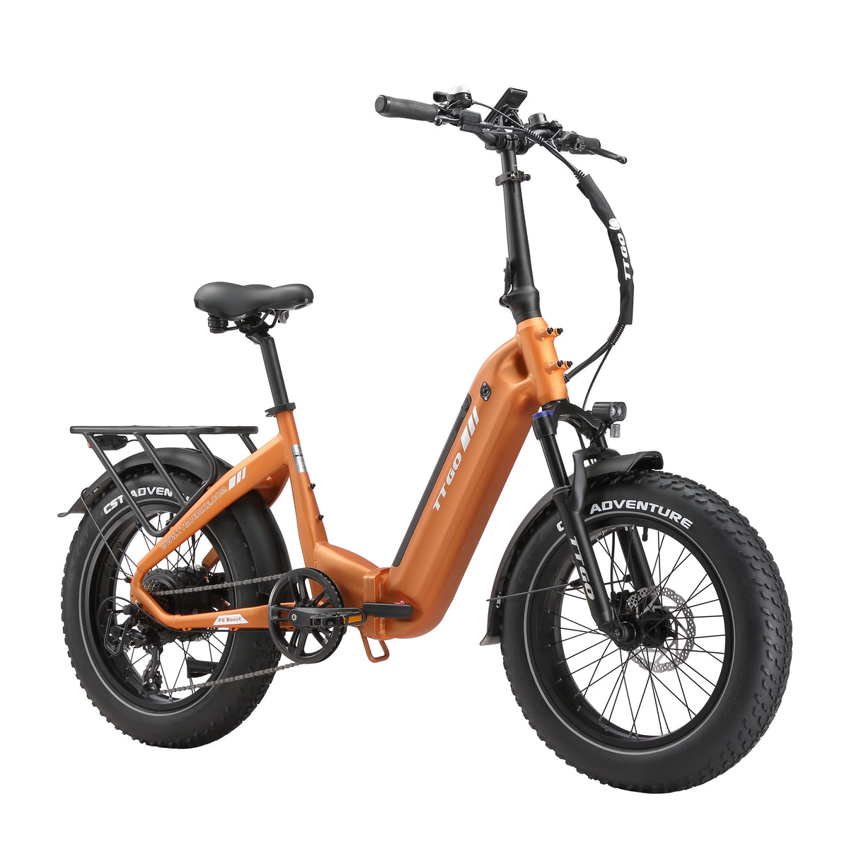 Bicicleta eléctrica de montaña Ttgo F6 Boost de 20" Fat Fire, 250W 48V 18Ah, doble sensor, freno hidráulico, 7 velocidades, larga autonomía de 150 km