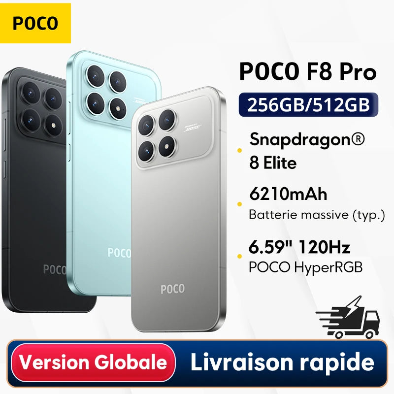 Smartphone POCO F8 Pro 5G versión global®8 Elite pantalla AMOLED 120Hz POCO HyperRGB 50MP 6210mAh