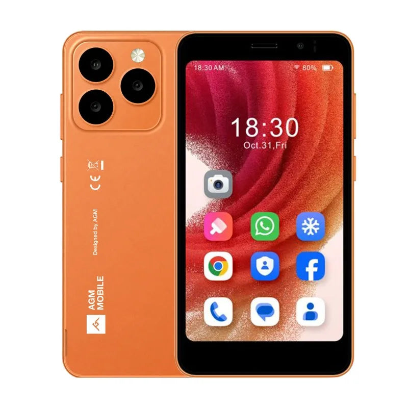 Smartphone AGM N2 Mini, tamaño compacto, pantalla de 4,96 pulgadas, 3 GB de RAM, 32 GB de almacenamiento, batería extraíble de 3000 mAh, sistema Android 16 GO, teléfono ligero
