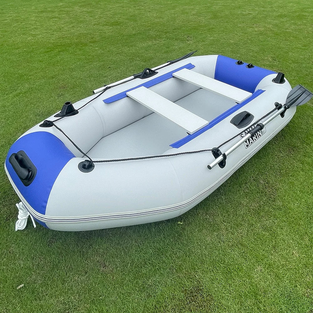 Bote inflable de PVC reforzado, para 1 a 3 personas, kayak inflable para pesca, bote plegable, canoa para deportes acuáticos al aire libre, pesca y rafting.