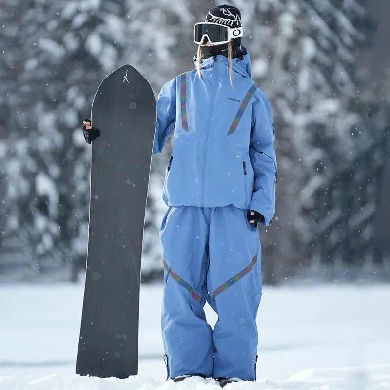 Nuevo Conjunto de Traje de Esquí para Hombre y Mujer 2026, Chaqueta y Pantalones de Esquí Impermeables y Resistentes al Viento, Ropa de Nieve