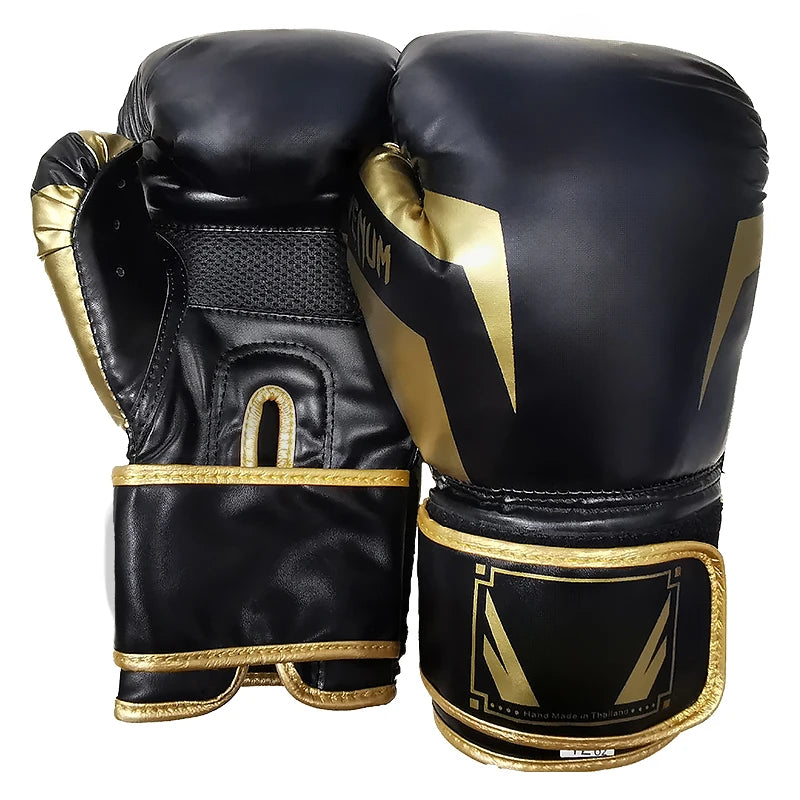 Guantes de Boxeo de 6oz, 8oz, 10oz, 12oz, 14oz, 16oz, de Cuero PU Transpirable, Guantes Profesionales de Boxeo, Taekwondo, Muay Thai
