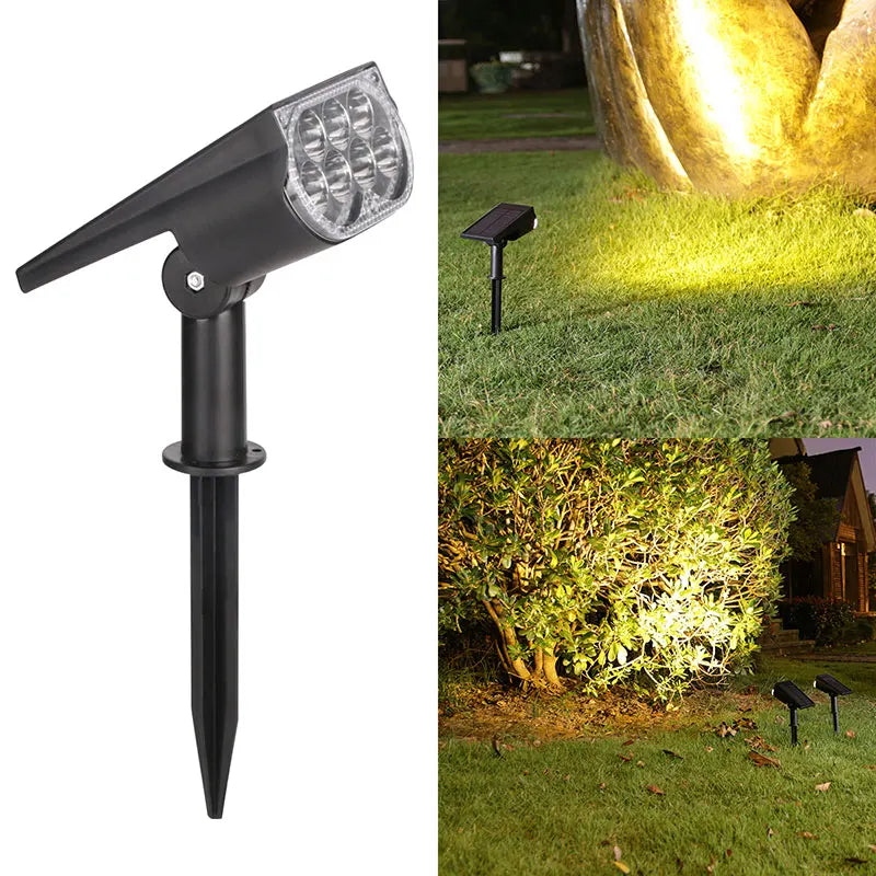 Foco solar para exteriores 2/7 LED, luces solares para paisaje, apliques de pared, impermeables, con cambio de color, decoración para jardín, patio, camino o camping