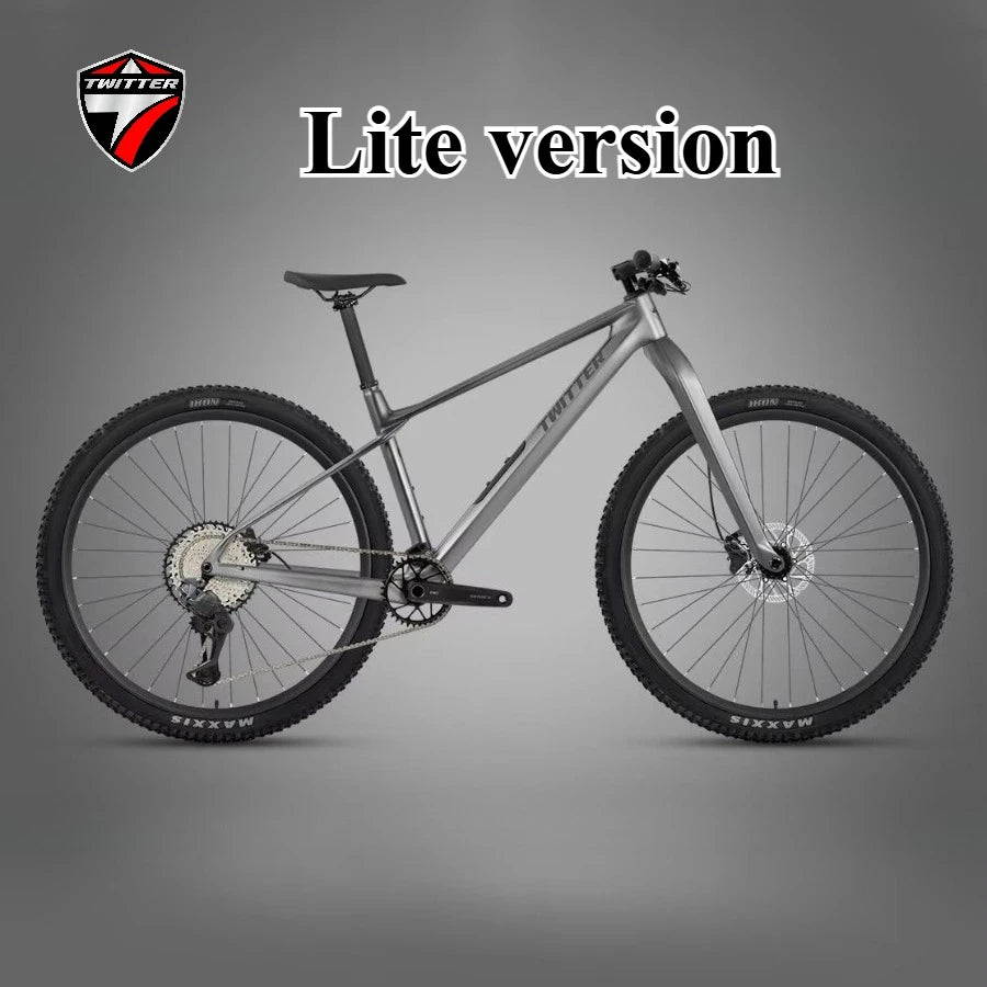 Bicicleta de montaña de fibra de carbono para campo a través (XC), freno de disco hidráulico, velocidad variable electrónica TWITTER M10 SENTYEH ES800-13S/XT/M8100-12S