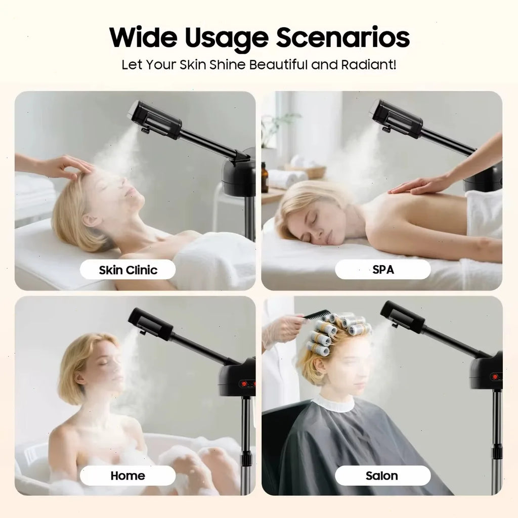 Vaporizador Facial, Máquina de Vapor Nano, Vaporizador Facial con Iones de Ozono, Spa en Casa para el Cuidado de la Piel, Hidratación, Limpieza y Relajación ﻿