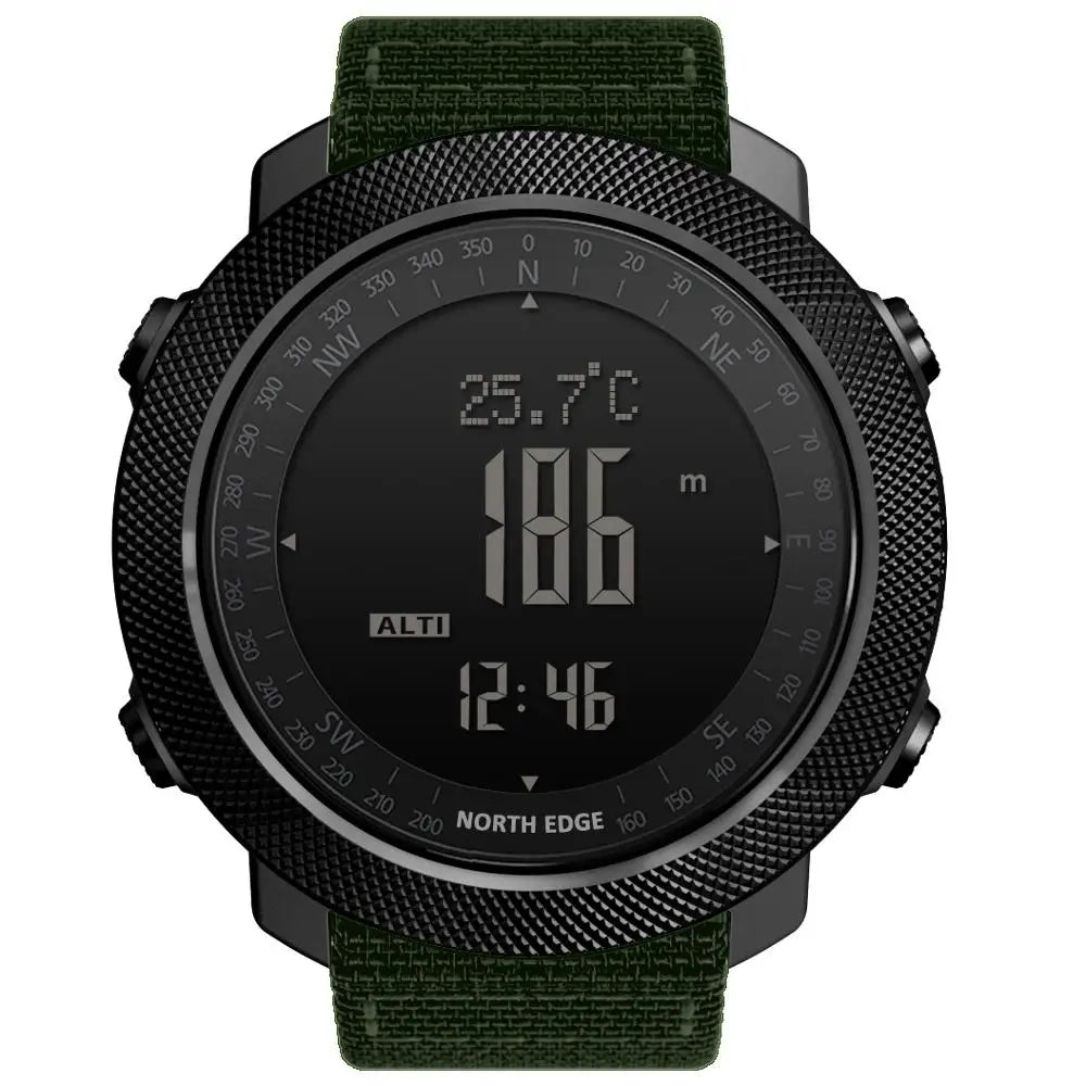 Reloj para hombre NORTH EDGE APACHE 50mm para deportes al aire libre, correr y nadar, con altímetro, brújula y resistencia al agua de 50M Reloj Hombre