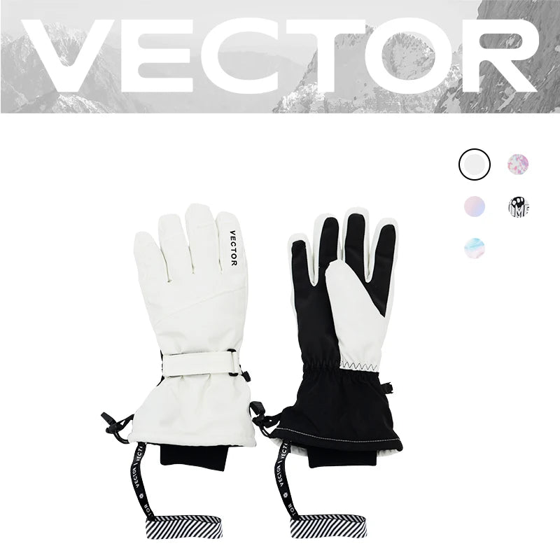 Guantes de esquí de invierno para invierno, Guantes Térmicos de Snowboard resistentes al viento, guantes de esquí con pantalla táctil para hombres y mujeres