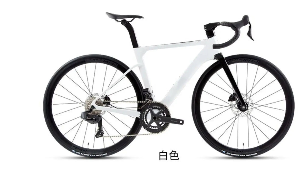 Nueva bicicleta de carretera TT-X42 de estilo más reciente, ligera, de carbono completo, con grupo eléctrico inalámbrico WheelTop y ruedas de carbono.