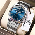 Reloj de pulsera de cuarzo para hombre POEDAGAR, moda de lujo, casual, luminoso, resistente al agua, de acero inoxidable, con indicador de fecha y día
