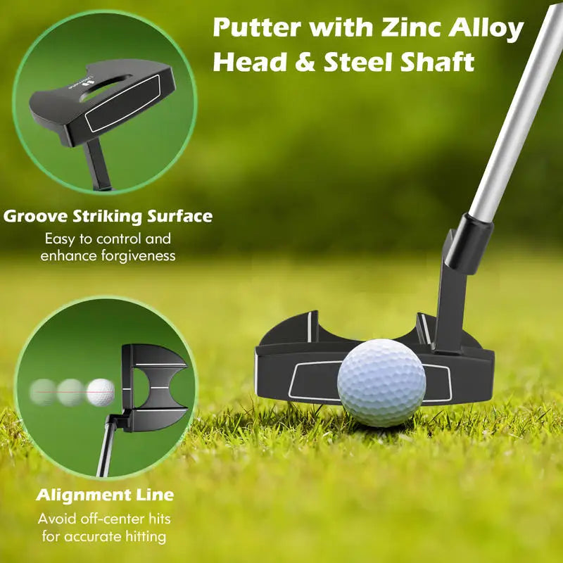 Juego Completo de 9 Palos de Golf para Hombre - Gris