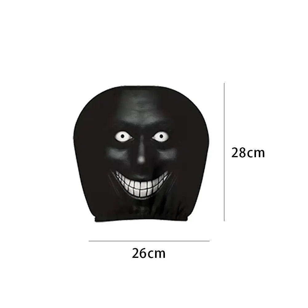 Fundas Elásticas Universales para Reposacabezas con Estampado de Retratos Misteriosos, 2/4 Piezas, Fundas para Reposacabezas de Coche con Caras Espeluznantes, Accesorios para Coche Estilo Halloween