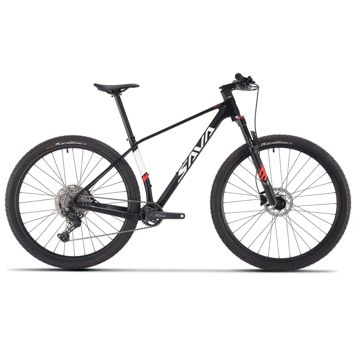 Bicicleta de montaña para adulto MTB con componentes SHIMANO CUES U6000 de 11 velocidades, bicicleta de montaña de fibra de carbono SAVA New Lantop 610/611