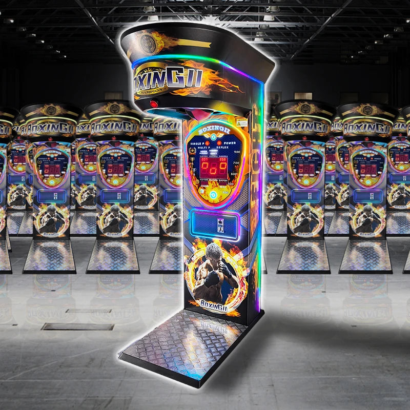 Máquina de boxeo operada con monedas, juego de arcade personalizado para bares, gimnasios y centros de entretenimiento.