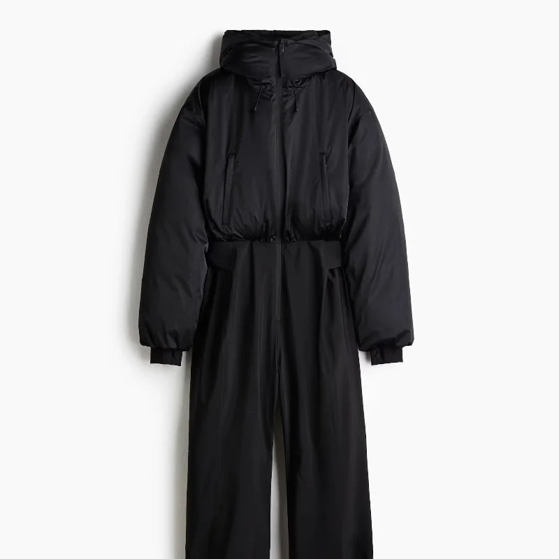 Mono de esquí casual y grueso para mujer, con cuello alto, manga larga, cremalleras y cintura alta, mono de esquí para dama, ropa de esquí femenina de invierno 2026, novedad