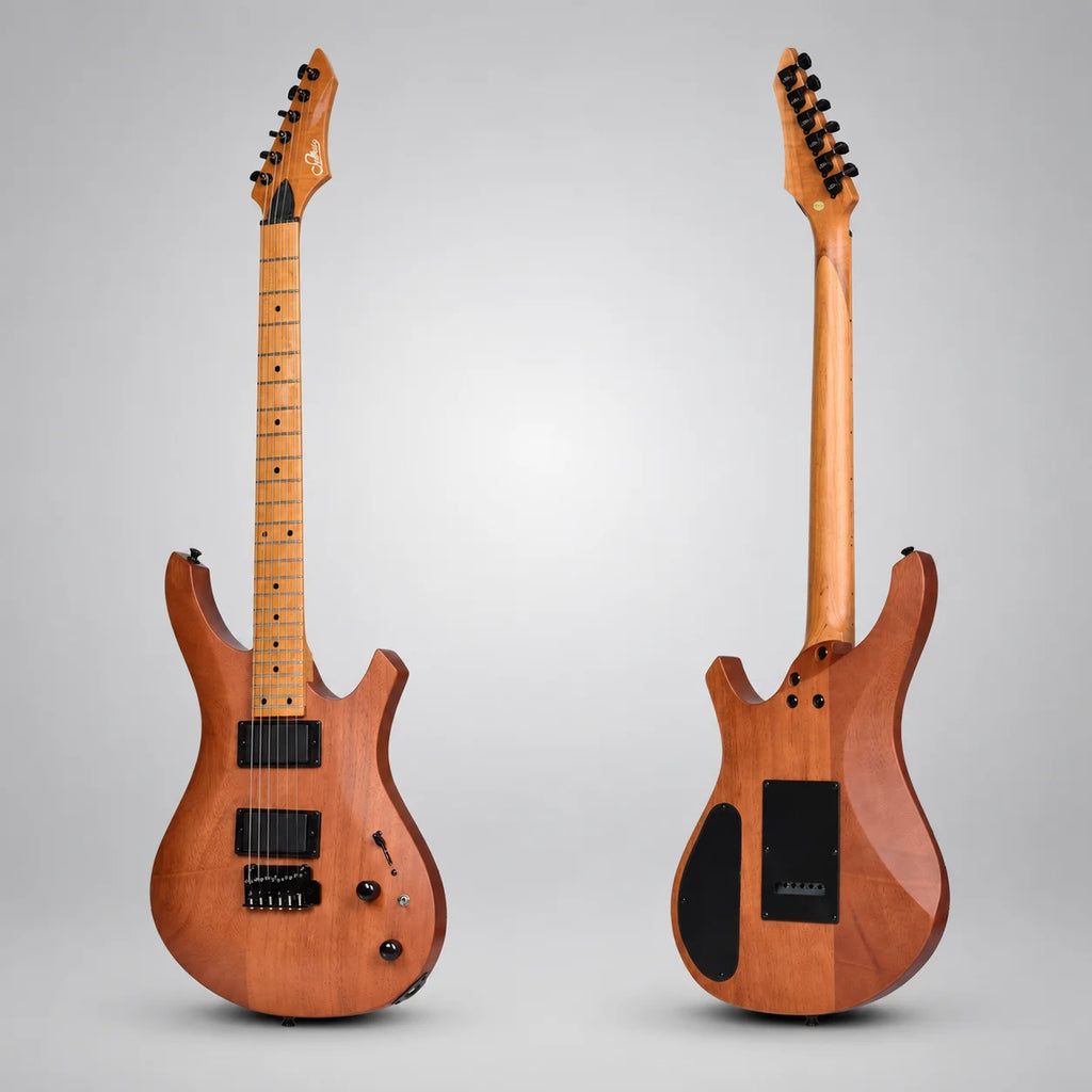 Guitarra eléctrica Sevillana JOM930, de caoba, con 24 trastes, modelo profesional para guitarra de rock, apta tanto para hombres como para mujeres.