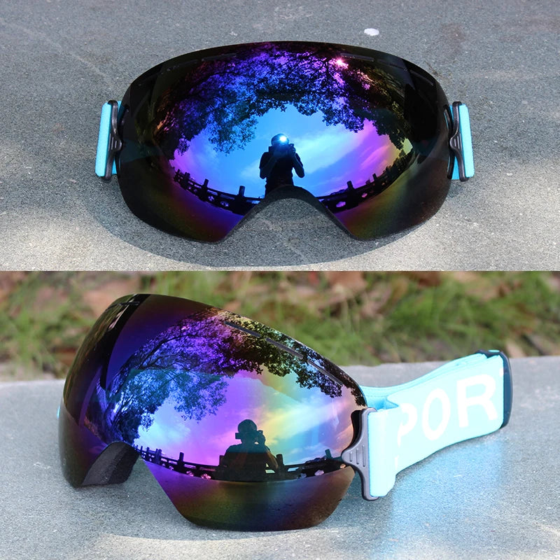 Gafas de esquí profesionales LIGERAS para hombre, UV400, gafas de esquí y snowboard antivaho para adultos, gafas de invierno ultraligeras para mujer.