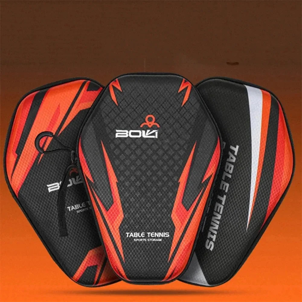 Funda para raqueta de tenis de mesa EVA, bolsa de almacenamiento para raquetas de ping-pong con carcasa rígida, impermeable y a prueba de polvo, con correa elástica, estilo Mecha.