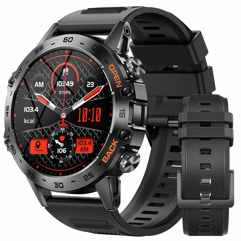 Reloj inteligente LIGE de 1.39", con llamadas Bluetooth, para deportes al aire libre, monitor de frecuencia cardíaca y salud, compatible con teléfonos Android e iOS