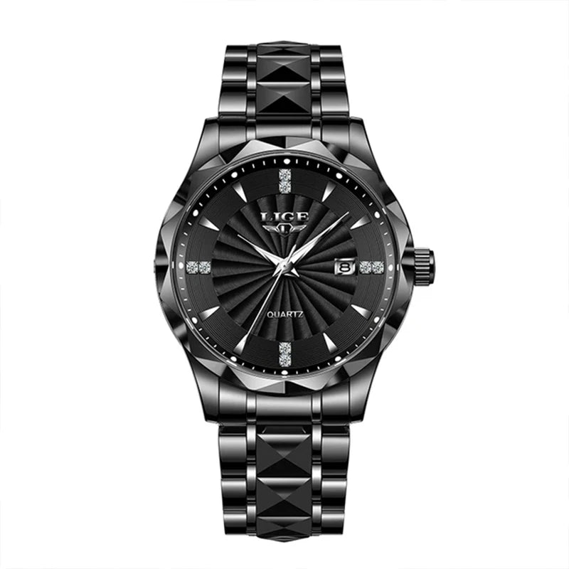 Reloj de lujo para mujer LIGE, reloj de cuarzo luminoso para deportes al aire libre, movimiento importado, reloj impermeable de acero inoxidable para mujer