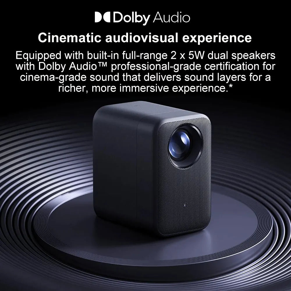 Proyector inteligente Xiaomi L1 Pro, Google TV 400 lúmenes ISO, resolución física 1080p, enfoque automático y corrección automática de la clave, Audio Dolby