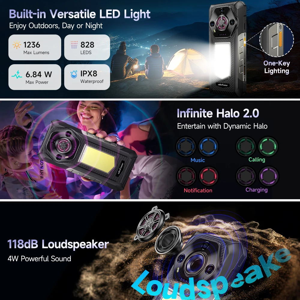 【Estreno mundial】Teléfono resistente Ulefone Armor 30, smartphone de 12800mAh, 24GB+512GB, 120Hz, Android 15, NFC, cámara nocturna, versión global