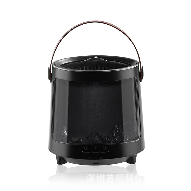 Nuevo Difusor de Aceites Esenciales Aurora con Efecto de Llama, Humidificador LED de 7 Colores para el Hogar