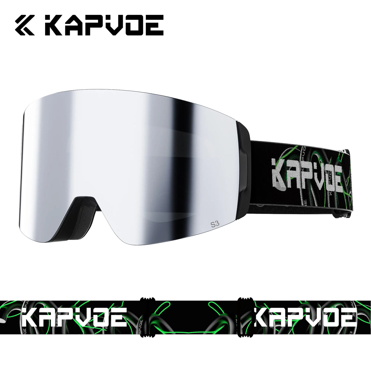 Gafas de esquí KAPVOE, gafas de esquí fotocromáticas para actividades al aire libre, para hombres y mujeres, con tratamiento antiniebla, diseño cilíndrico, para esquí en la nieve, protección UV400, antirreflejos, para