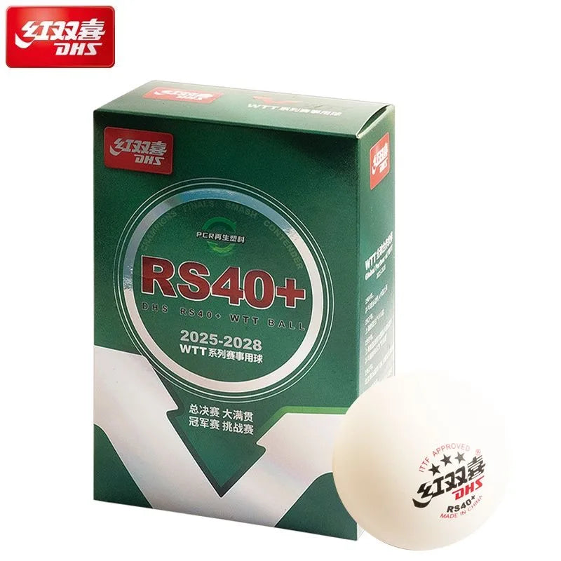 Pelotas de Tenis de Mesa DHS Originales, 6/10 Piezas/Caja, Nuevo Material RS40+, Pelota de Ping Pong 2025WTT, Pelotas de Tenis de Mesa de Competición, Pelotas DHS