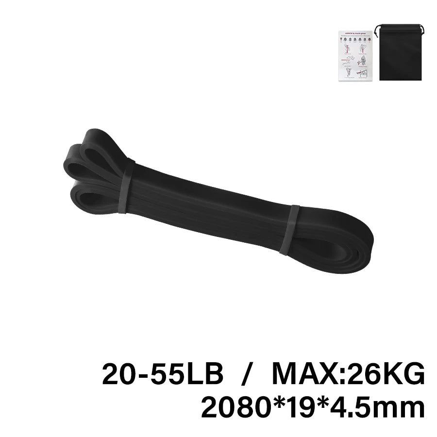 Banda de resistencia de látex para Pilates y entrenamiento, banda elástica de ejercicio para fuerza deportiva, banda de asistencia para dominadas, equipo de Fitness resistente