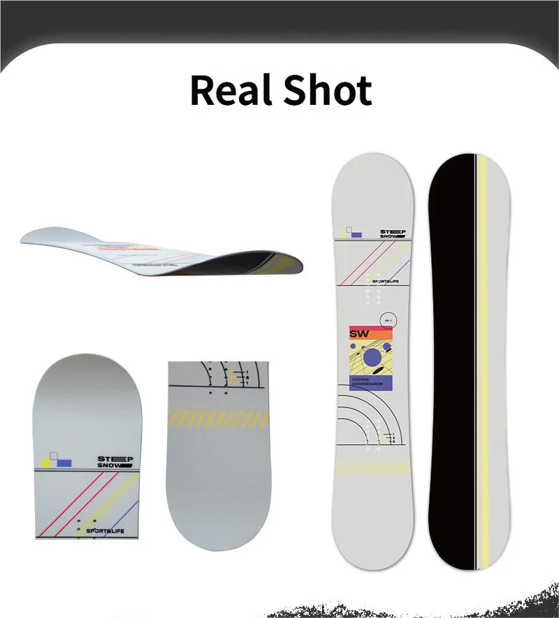Tabla de Snowboard y Esquí para Principiantes y Adultos, Todo Terreno, Ecológica, de Madera de Álamo, Venta al Por Mayor
