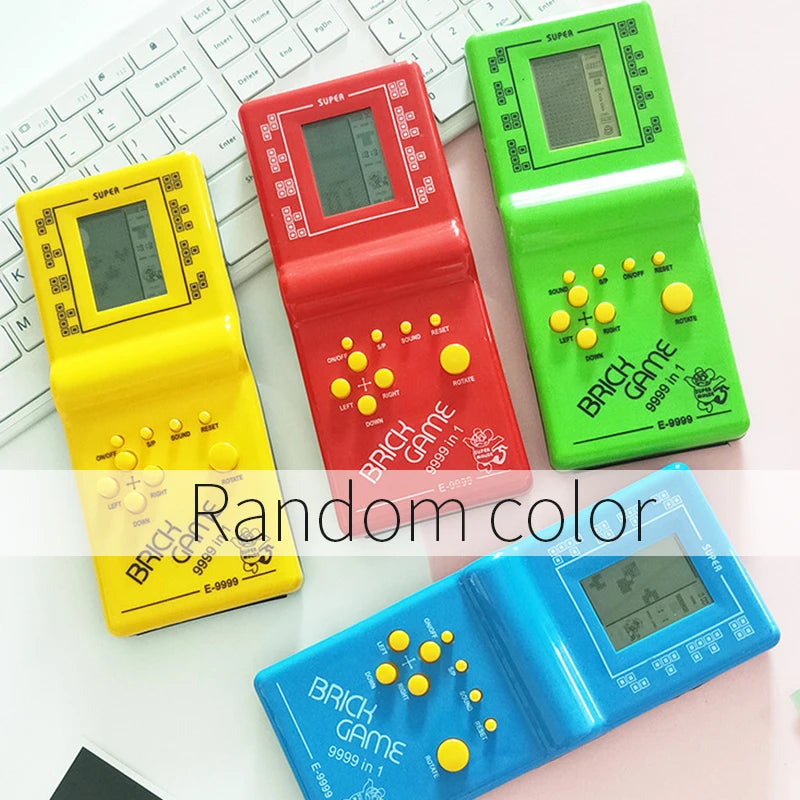Consola de juegos portátil retro clásica para Tetris, máquina de juegos nostálgica de bolsillo con pantalla grande para niños, juguetes de rompecabezas para niños