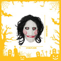 Máscara de Halloween con ojos y dientes rojos, hecha de látex resistente, ideal para fiestas de Halloween, Navidad y carnaval, accesorio para disfraces, con un aspecto amenazante, fabricada con materiales de alta calidad, a