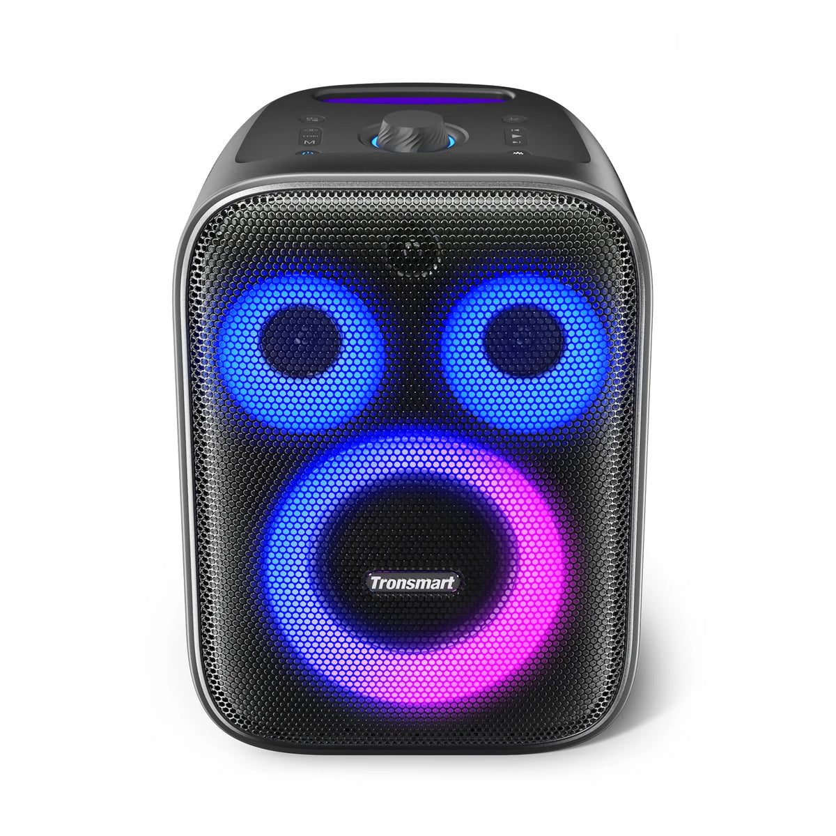 Altavoz Tronsmart Halo 200 de 120W, potente altavoz Bluetooth para fiestas con sistema de sonido de 3 vías, entrada para micrófono y guitarra, y control por aplicación