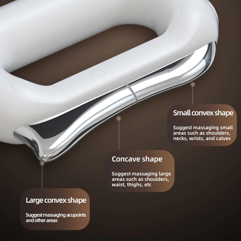 Cuchilla Masajeadora 3 en 1 para Fascia, Dispositivo de Relajación Muscular con Microcorriente, Vibración para Fitness y Levantamiento Corporal, para Tensión Muscular