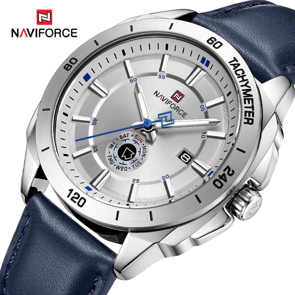 NAVIFORCE Top Brand Luxury Man Wristwatch Sport Silicone Date Quartz Men Watch Luminous Waterproof Men's Date Watches Clock