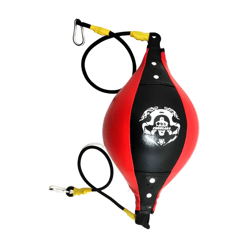 Bola de Boxeo de Cuero PU de Calidad, Inflable, con Doble Extremo, para Entrenamiento de Velocidad y Reflejos, con Soporte Giratorio para Ejercicios de Fitness