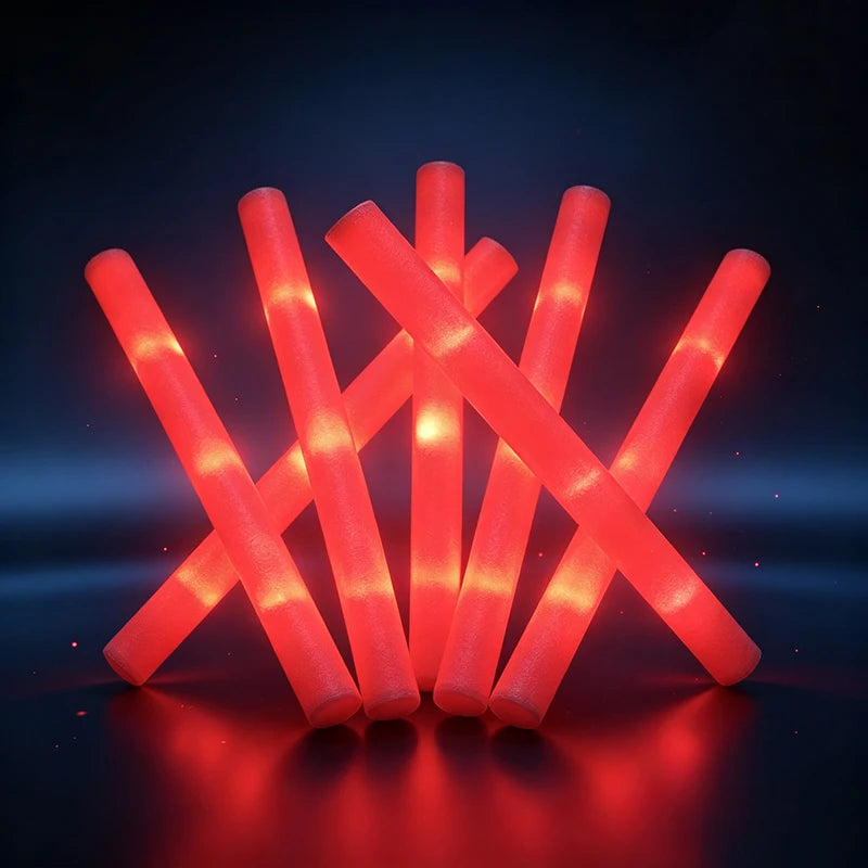 15/30/40 unidades de bastones luminosos de espuma LED, con 3 modos de iluminación, luces intermitentes de colores, ideales para bares, bodas, fiestas de cumpleaños y para que brillen en la oscuridad.